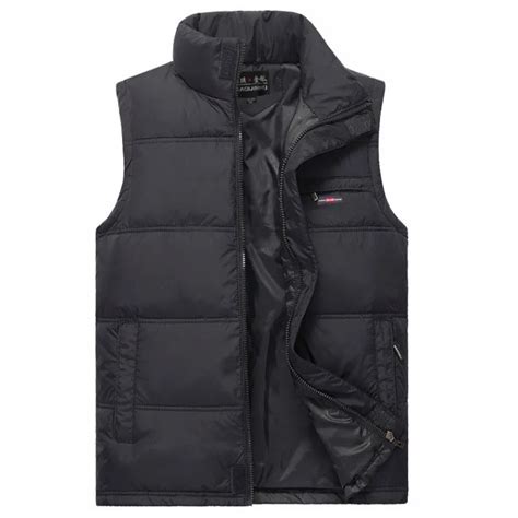 Male Autumn Winter Thicken Cotton Warm Vests Men S Casual Suit Sleeveless Vest Coat Men Down