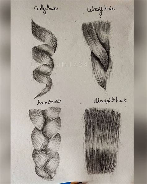 Different Types of Hair Drawings