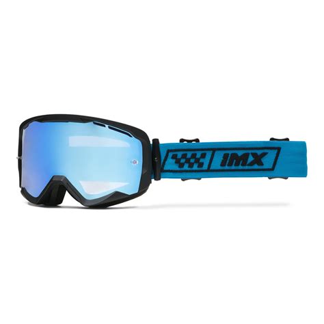 Gogle Motocyklowe Imx Endurance Race Black Matt Blue Szyba Iridium Blue