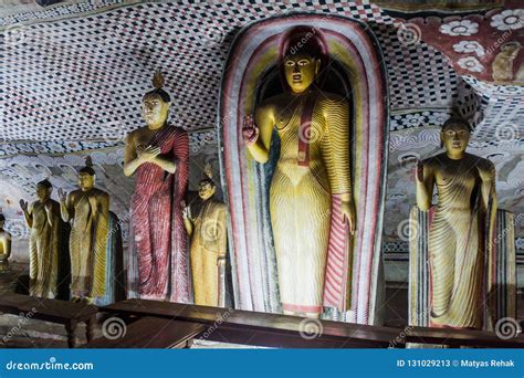 Buddha Statues in a Cave of Dambulla Cave Temple, Sri Lan Stock Image ...