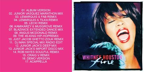 Whitney Houston Fine Remixes 2000 Cd