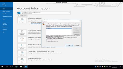 Granting Delegate Access In Outlook Give Other People Access To Your