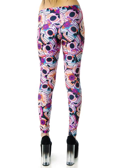 Zara Terez Day Of The Dead Leggings Dolls Kill