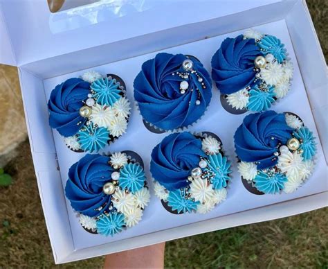 Pin By Aysanmis On Cupcakes Easy Cupcakes Decoration Blue Wedding