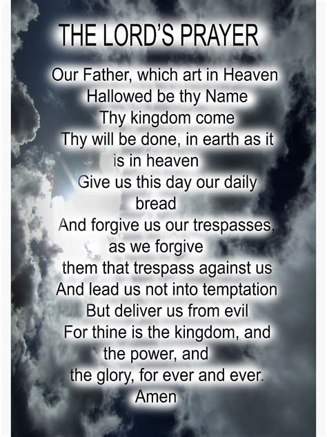 The Lords Prayer Premium Matte Vertical Poster Sold By Michaekelly