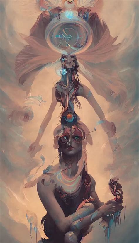 Portrait Of A Digital Shaman By Peter Mohrbacher Stable Diffusion