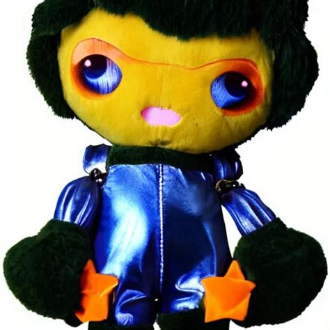 Cute Fumo Plush Of An Alien Girl In Shiny Overalls Stable Diffusion