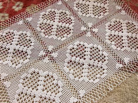 RUNNER Table Dresser Scarf Crocheted Lace Cotton Crochet Etsy