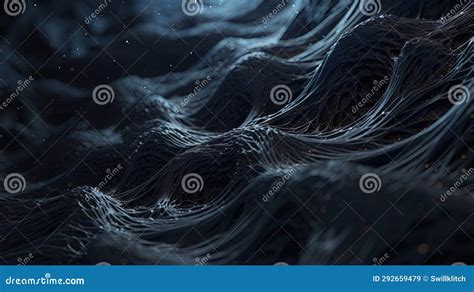 Scientific Abstraction With Futuristic Textured Tissue Waves Tech Background With Close Up Wave