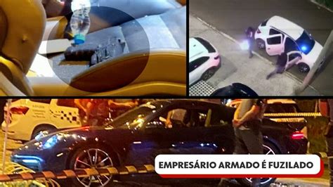 Vídeo Empresário é fuzilado em carro blindado de luxo em Ribeirão