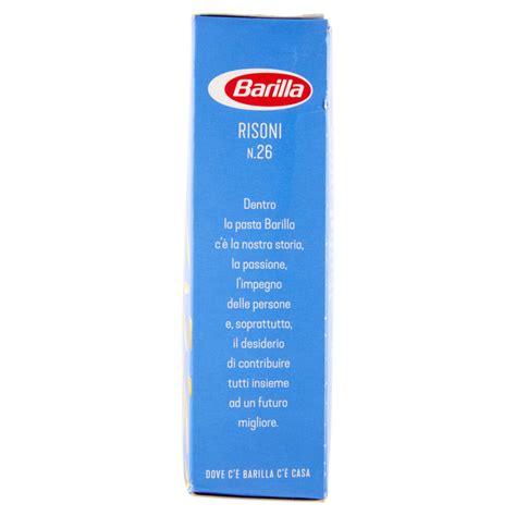 Barilla Pasta Risoni N 26 100 Grano Italiano 500 G NonPesa It