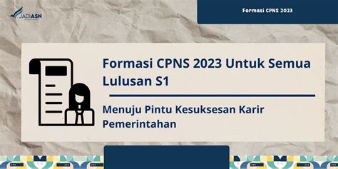 Formasi CPNS 2023 Untuk Semua Lulusan S1