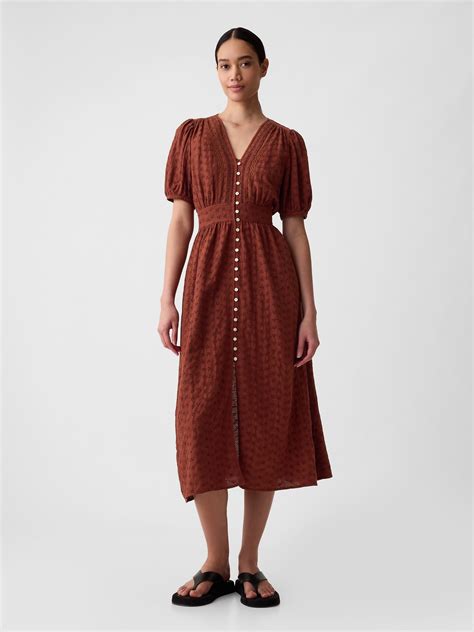 Eyelet Maxi Dress Gap