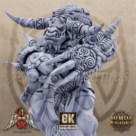 King Aristemnes Minotaur Dungeons Dragons Miniature Dnd Mini Tauren The