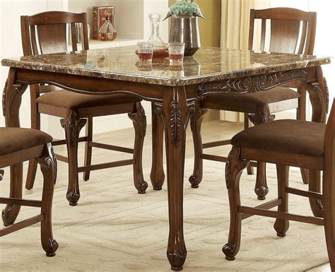 Johannesburg Brown Cherry Counter Height Dining Table Cm3873pt Furniture Of America