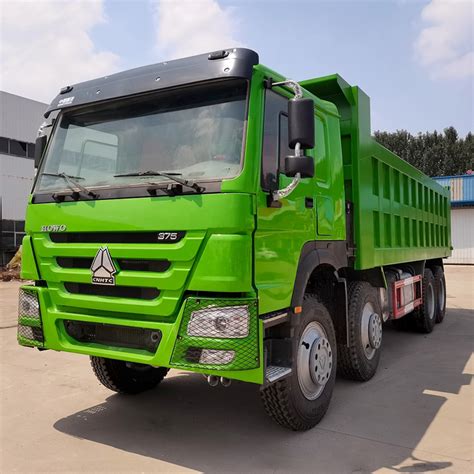 Green HOWO Used 8X4 Dump Truck 40 Ton Sinotruk Tipper Truck 12 Wheels