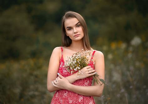 Download Brown Eyes Brunette Depth Of Field Woman Model Hd Wallpaper By