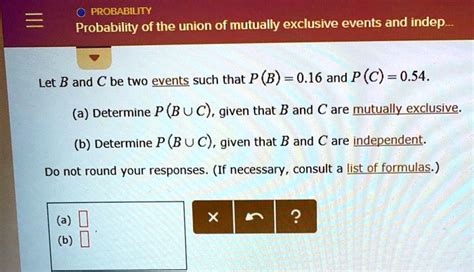 Solved Probability Probability Of The Union Of Mutually Exclusive