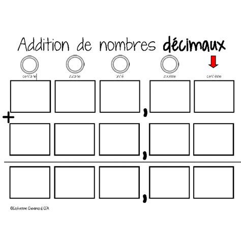 addition et soustraction de nombres décimaux