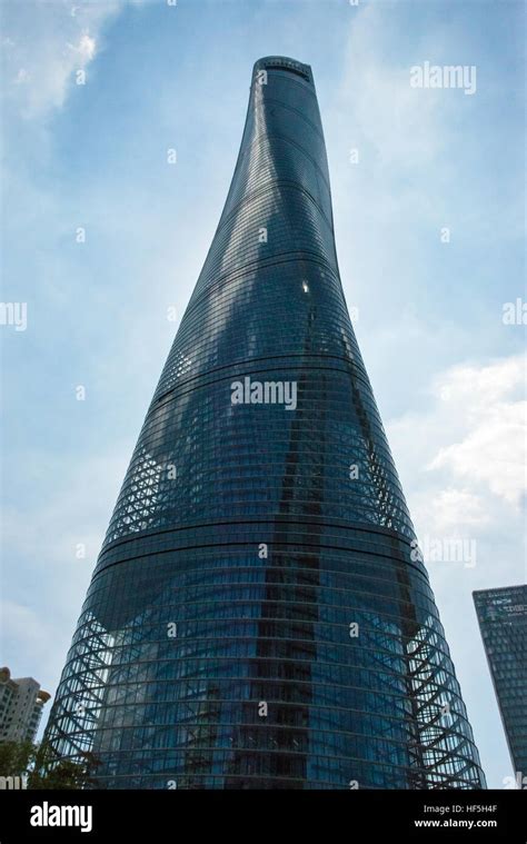 Shanghai Tower The Tallest Building Pudong Shanghai China Stock