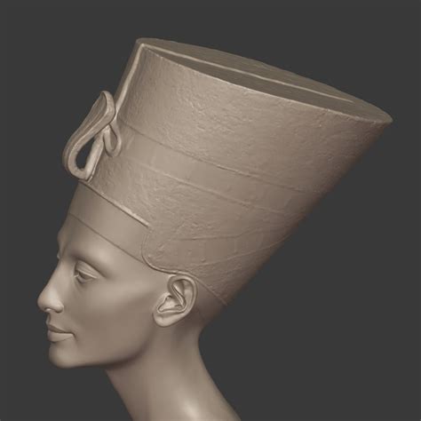 Restored Nefertiti Bust D Model Turbosquid