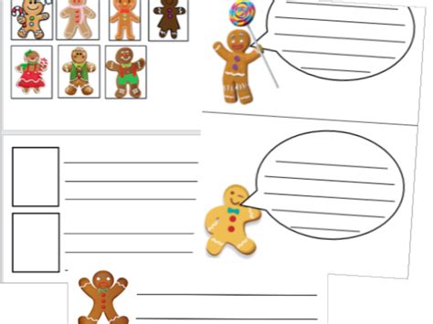 Gingerbread Man Writing Template