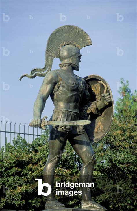 Image of Greece, Sparta. Statue Of King Leonidas, Hero Of Battle