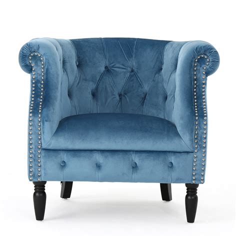 Aries New Velvet Club Chair Aqua