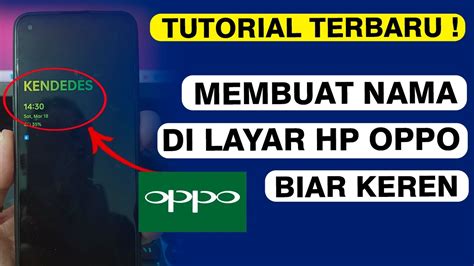 Cara Membuat Nama Di Layar Kunci Hp Oppo Dengan Mudah Youtube