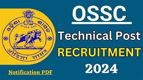 Ossc Recruitment Notification Out Apply Online