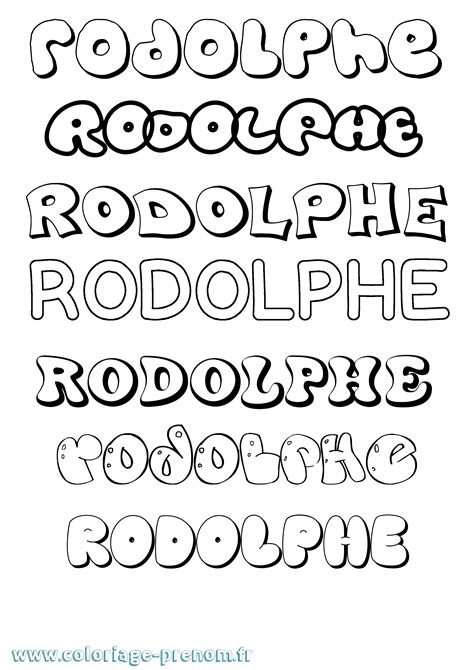 Coloriage du prénom Rodolphe à Imprimer ou Télécharger facilement