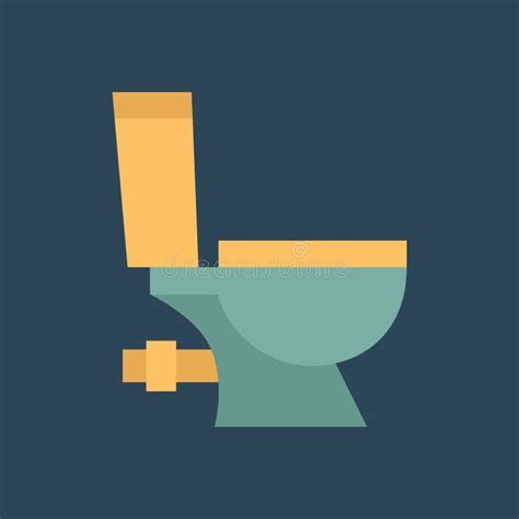 Silhouette Icon Toilet. Flat Vector Illustration. Stock Vector ...