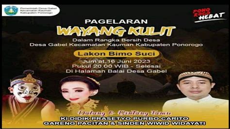 LIVE PAGELARAN WAYANG KULIT DALANG KI DIDIK PRASETYO PURBO CARITO