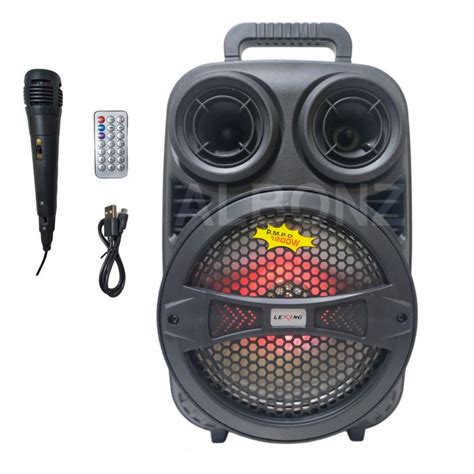 Lexing Lx Portable Karaoke Speaker W With Bluetooth Usb