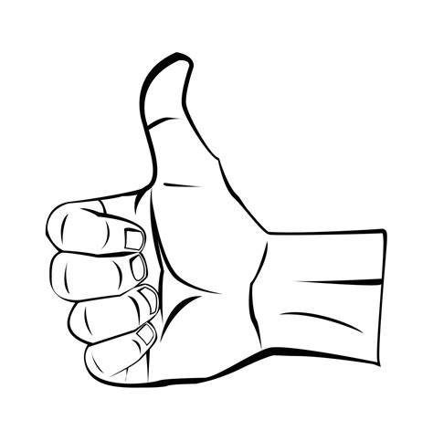 hand thumb up gesture 18968919 Vector Art at Vecteezy