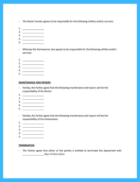 Free Room Rental Agreement Template Renting A Room Contract Template