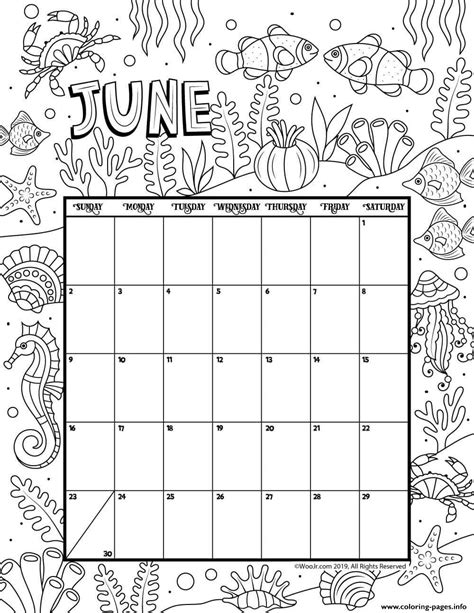 Free Printable June Calendar Calendar Printables Free Templates Best