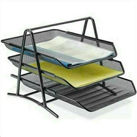 Jual Rak Dokumen Rak Kertas Elevated Tray Besi 3 Susun Shopee