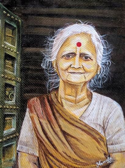 Old Lady Painting At Explore Collection Of Old