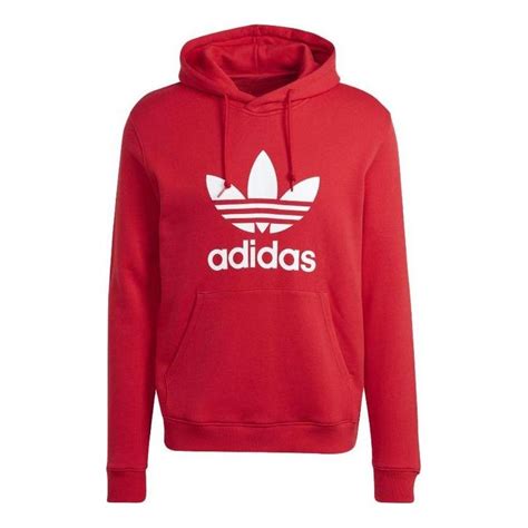 Adidas Originals Adicolor Classics Trefoil Hoodie Red Im4497 Kicks Crew