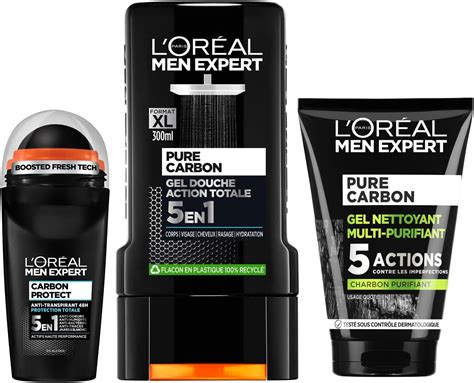 L Oréal Men Expert Coffret Routine Carbon 3 Produits pour Homme 1x