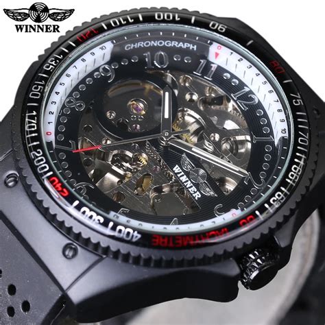 2016 New Fashion Skeleton Wrist Watches Automatic Winding Mechanical ...