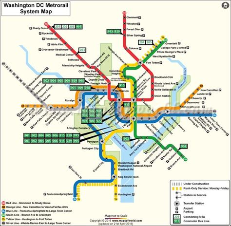 Washington Dc Metro Map Printable 2021