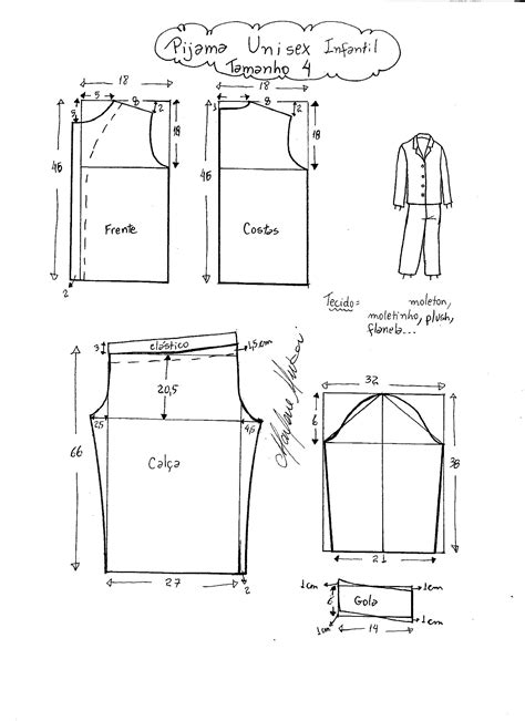 Pijamainfantil 4 Diy Molde Corte E Costura Marlene Mukai
