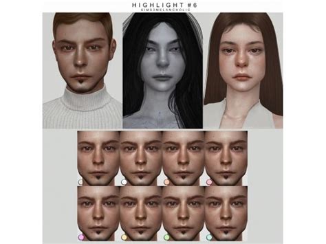 Highlight 6 Contacts 53 Eyebags 3 By Sims3melancholic By