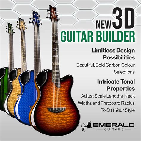 The Emerald 3d Guitar Builder Design Your Own Carbon Fiber Guitar