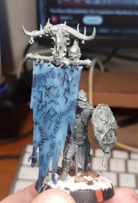 Stl File Aos Orc Infantry Standard・3d Printable Design To Download・cults