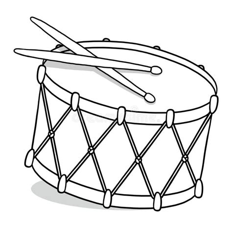 Drum Outline Illustration Stock Illustration Image 68181510