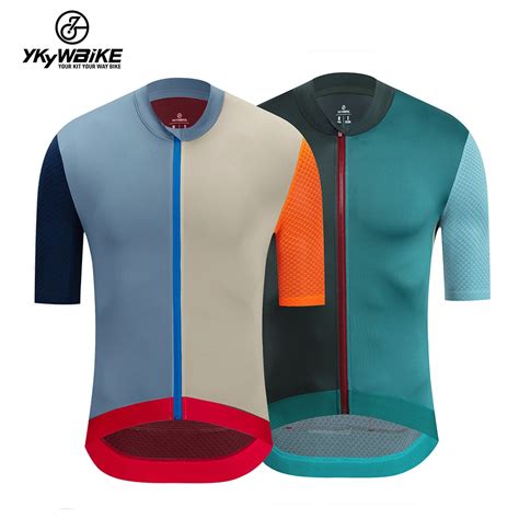 Ykyw Homens Manga Curta Ciclismo Jersey Bicicleta Maillot Pro Btt V