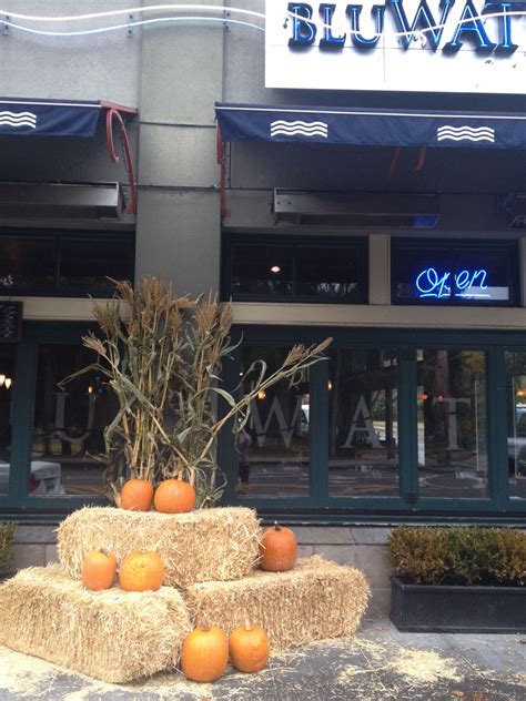 Fall decorations at Bluwater Bistro in Leschi